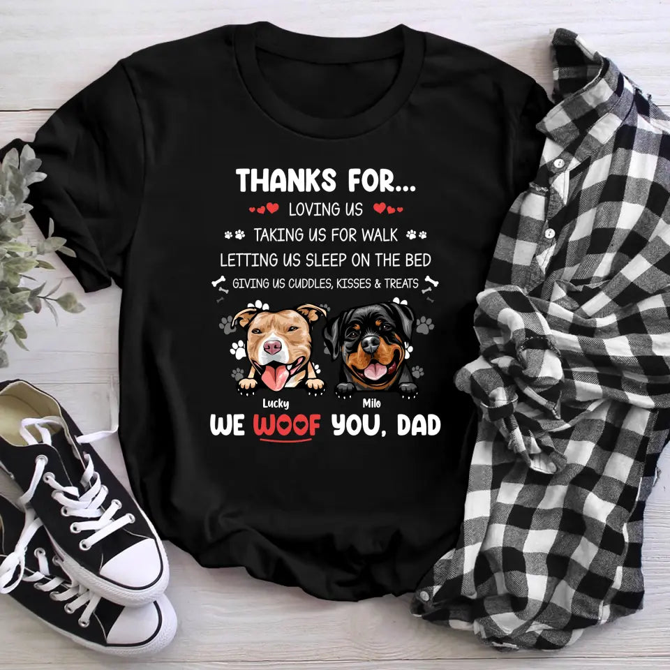 Personalized We Woof You, Dad Dog XR1305004YS T-Shirt