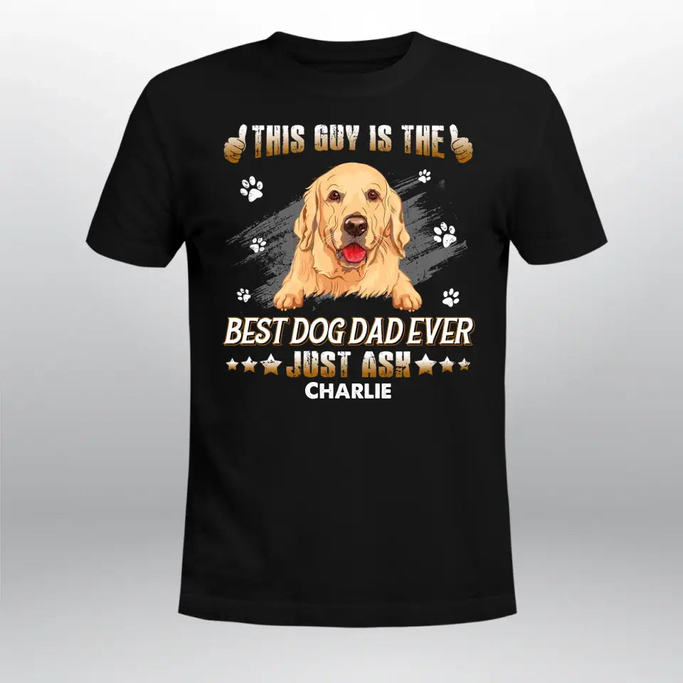 Personalized Guy Best Dog Dad XR1305003YS T-Shirt