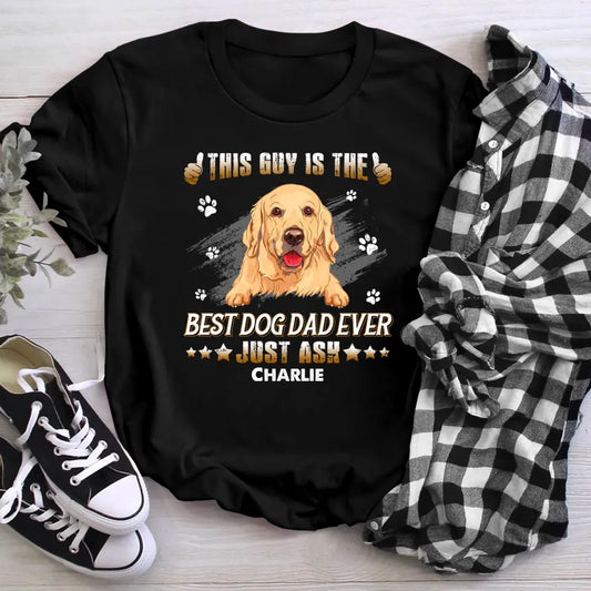 Personalized Guy Best Dog Dad XR1305003YS T-Shirt