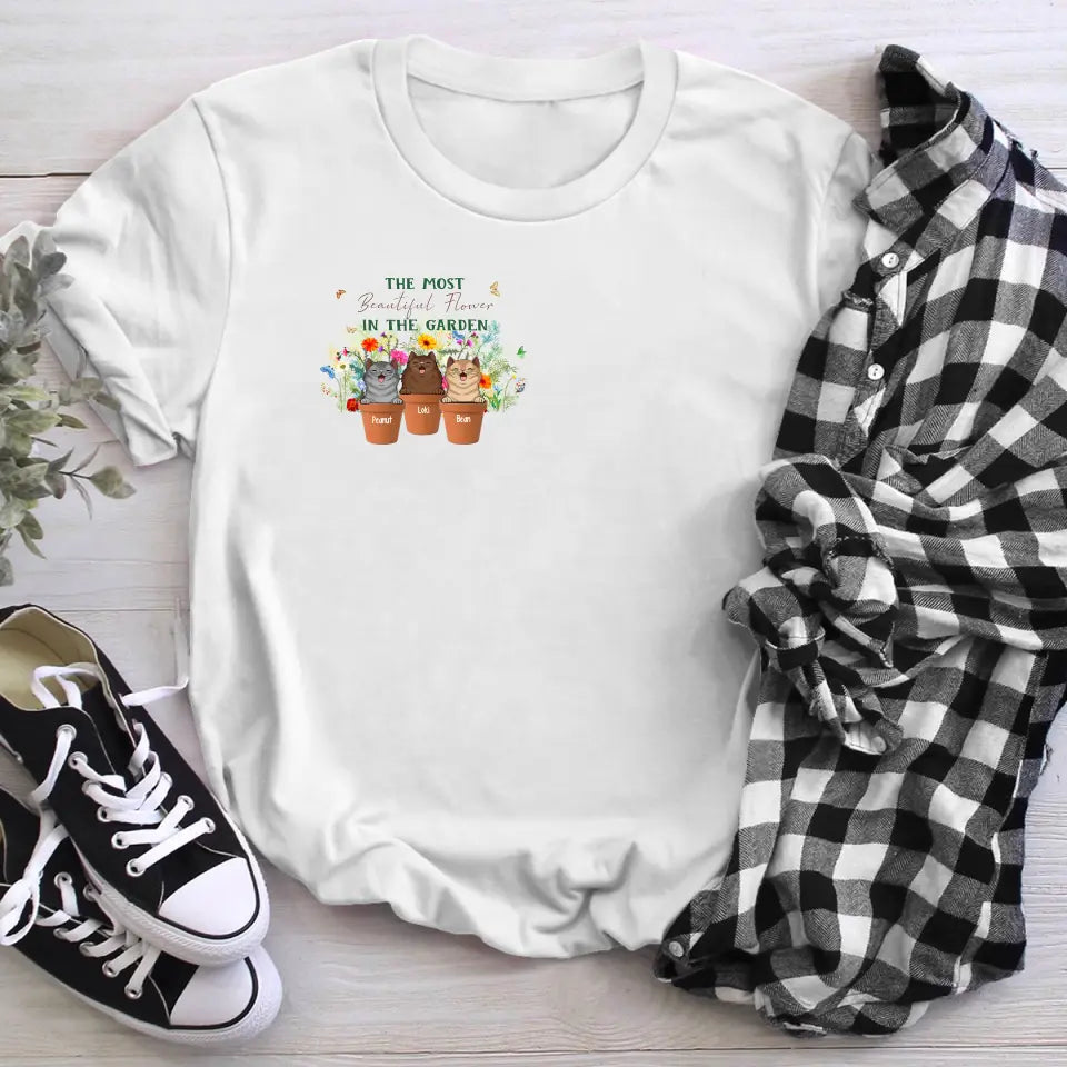 Personalized The Most Beautiful Flowers In The Garden Cute Cat Kitty Pet NI0404001YR T-Shirt