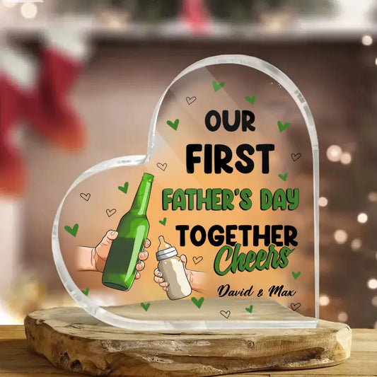 Personalized Our First Father Day Together NI1505006YR Heart Acrylic Plaque