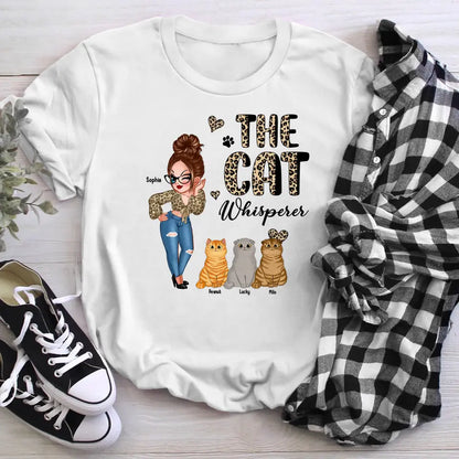 Personalized Cat Mom Whisperer Leopard YR1305002YF T-Shirt