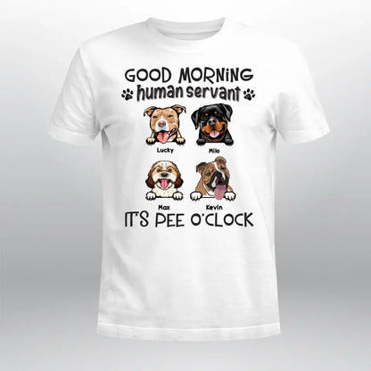 Personalized Pee O'clock Peeking Dogs XR1505004YS T-Shirt