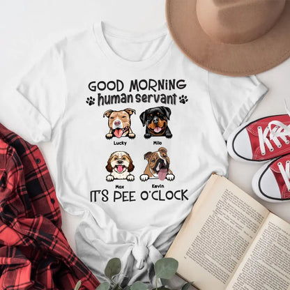 Personalized Pee O'clock Peeking Dogs XR1505004YS T-Shirt