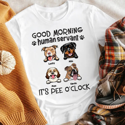 Personalized Pee O'clock Peeking Dogs XR1505004YS T-Shirt