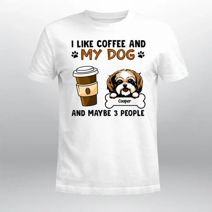 Personalized I Like Coffee And Dogs XR1605002YS T-Shirt