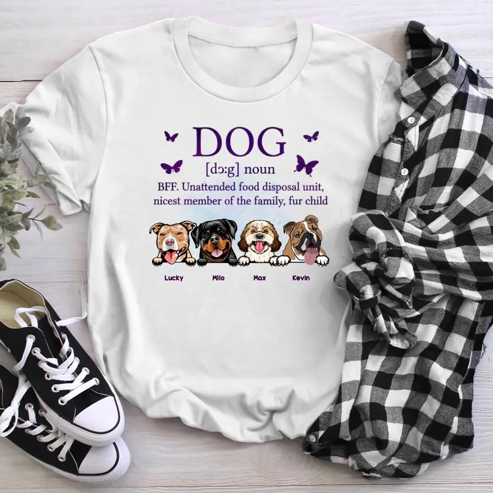 Personalized Dog Definition Peeking Dog T-Shirt