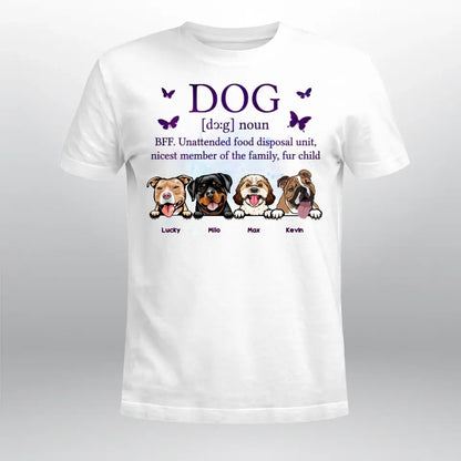 Personalized Dog Definition Peeking Dog T-Shirt