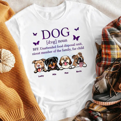 Personalized Dog Definition Peeking Dog T-Shirt