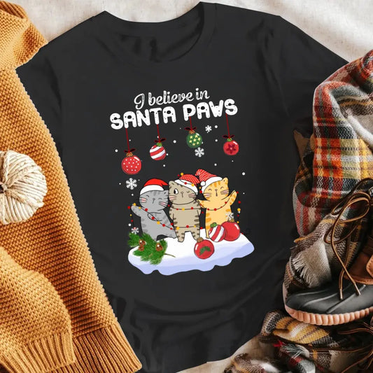 Personalized I believe in Santa Paw T-Shirt