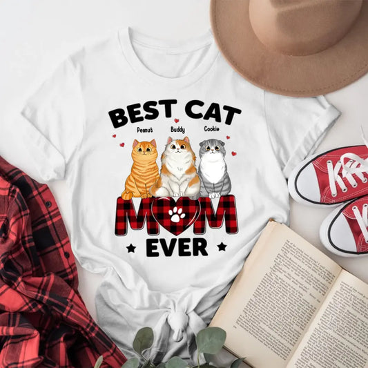 Personalized Best Cat Mom Ever T-Shirt