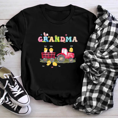 Personalized Celebrate Easter With Grandma And Grandchildren T-Shirt