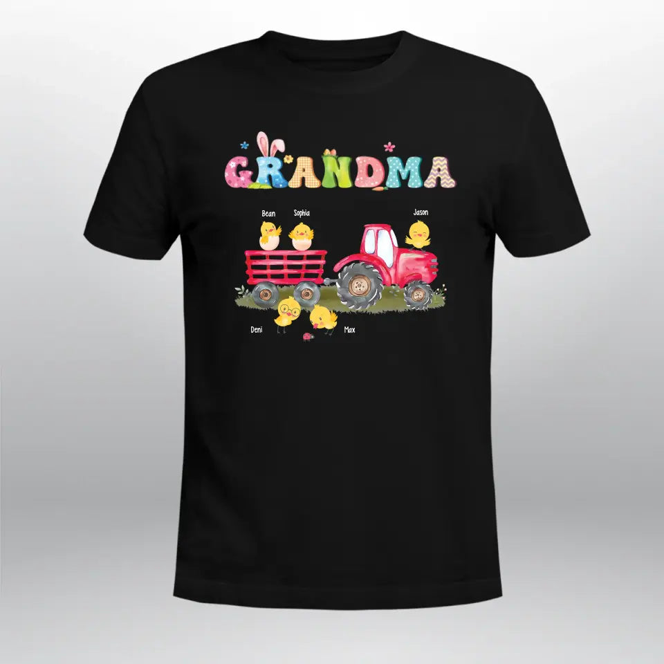 Personalized Celebrate Easter With Grandma And Grandchildren T-Shirt