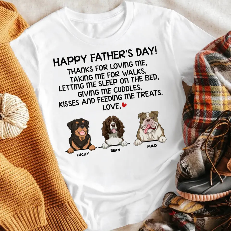 Personalized Happy Father's Day T-Shirt