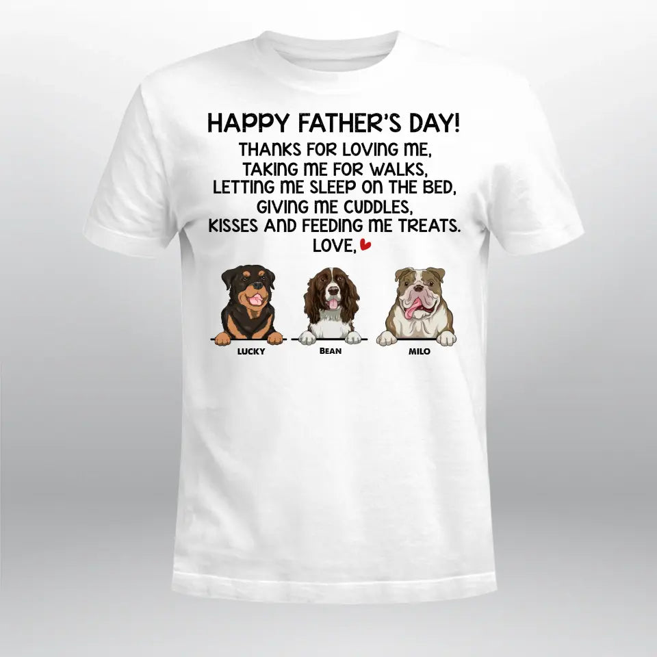 Personalized Happy Father's Day T-Shirt