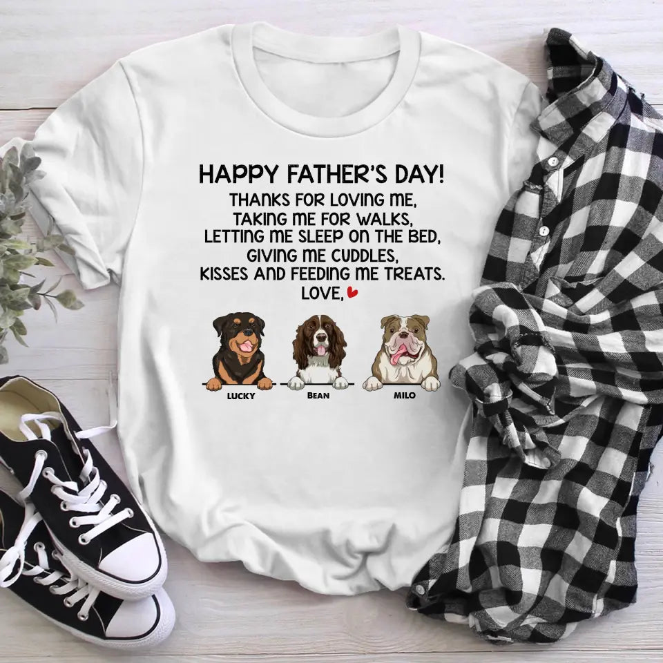 Personalized Happy Father's Day T-Shirt