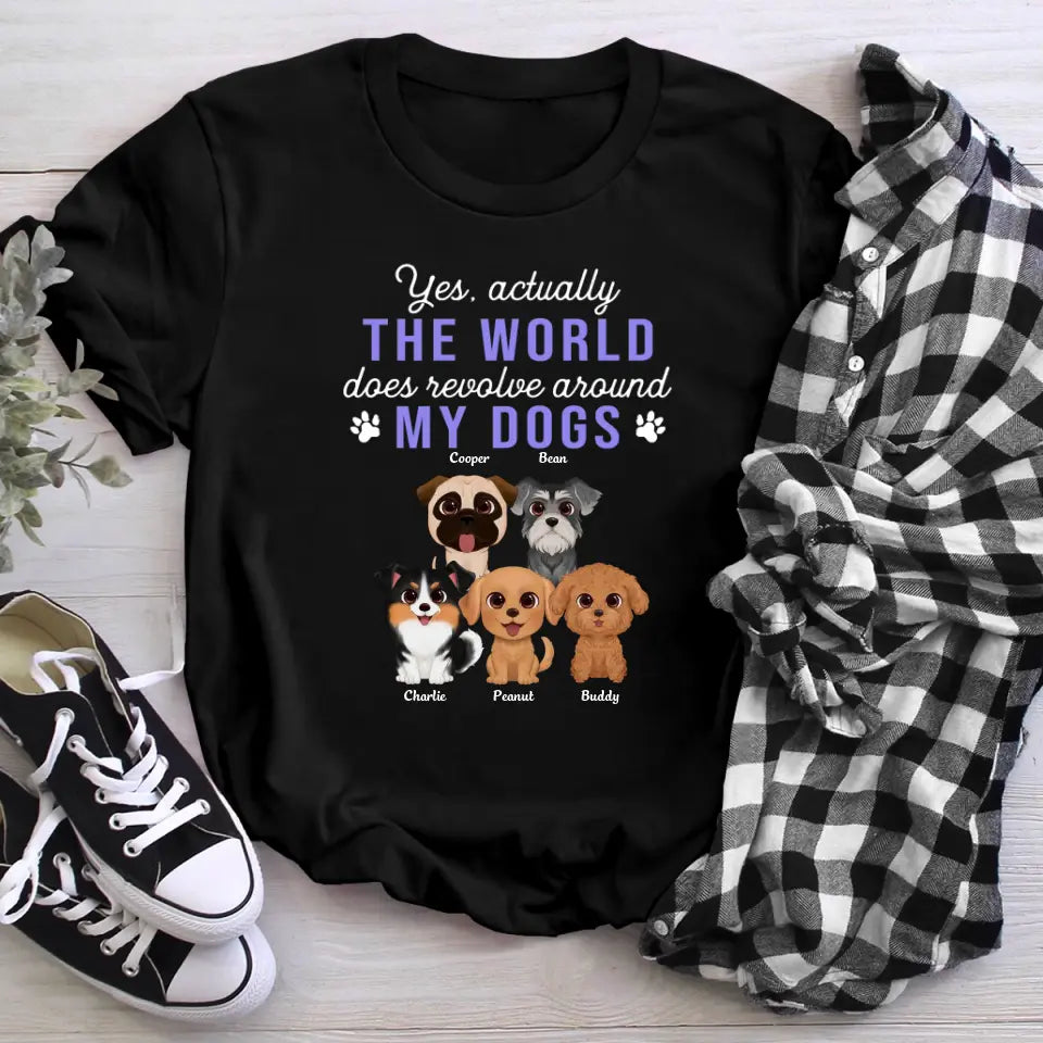 Personalized World Revolves Around My Dog T-Shirt