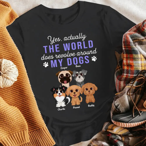 Personalized World Revolves Around My Dog T-Shirt