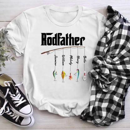 Personalized Dad Fishing T-Shirt