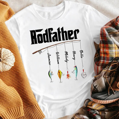 Personalized Dad Fishing T-Shirt