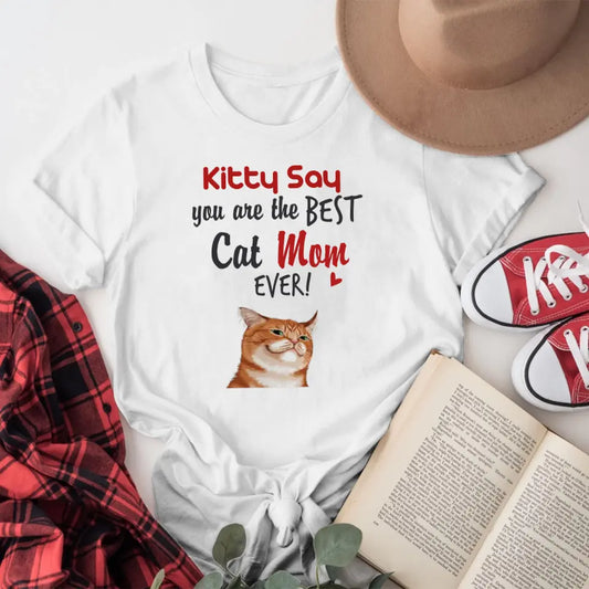 Personalized Cat Best Cat Mom Dad Ever T-Shirt