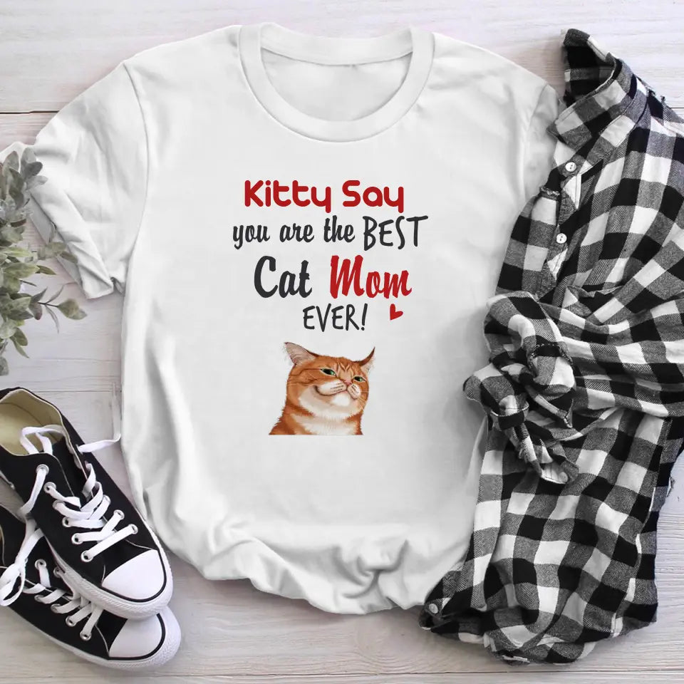 Personalized Cat Best Cat Mom Dad Ever T-Shirt