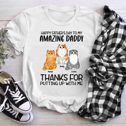 Personalized Happy Father's Day To Our Amazing Daddy T-Shirt