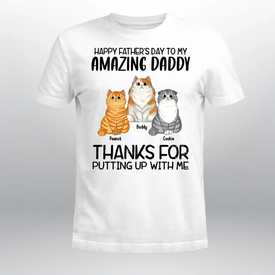 Personalized Happy Father's Day To Our Amazing Daddy T-Shirt