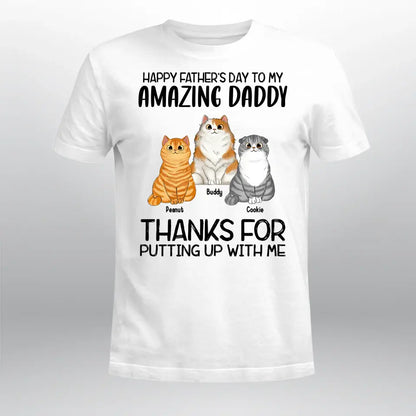 Personalized Happy Father's Day To Our Amazing Daddy T-Shirt