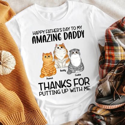 Personalized Happy Father's Day To Our Amazing Daddy T-Shirt