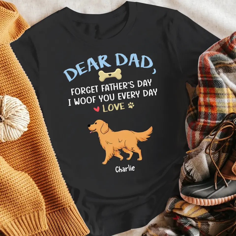 Personalized We Woof You, Dad T-Shirt