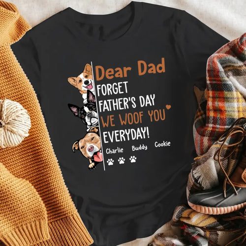 Personalized We Woof You Every Day T-Shirt