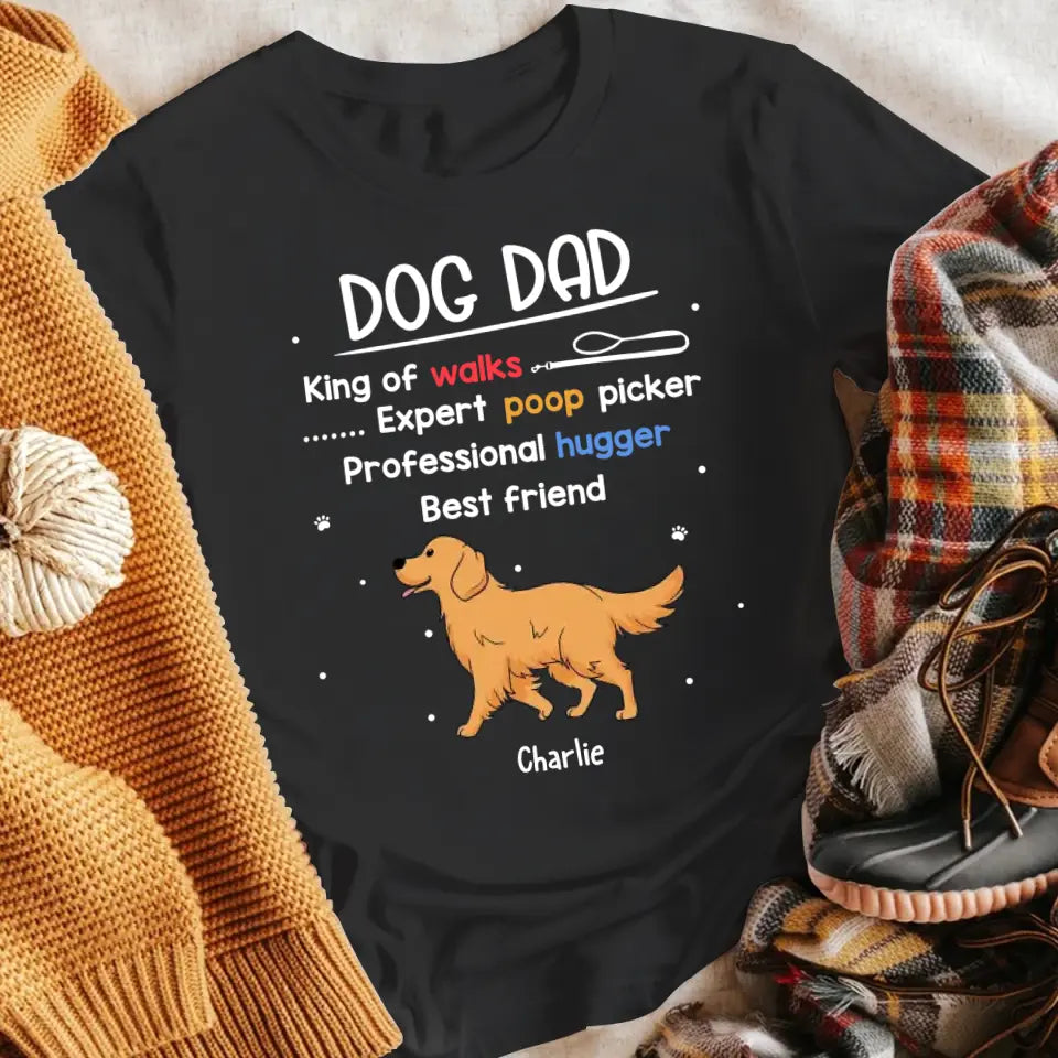 Personalized Dog Dad Is T-Shirt