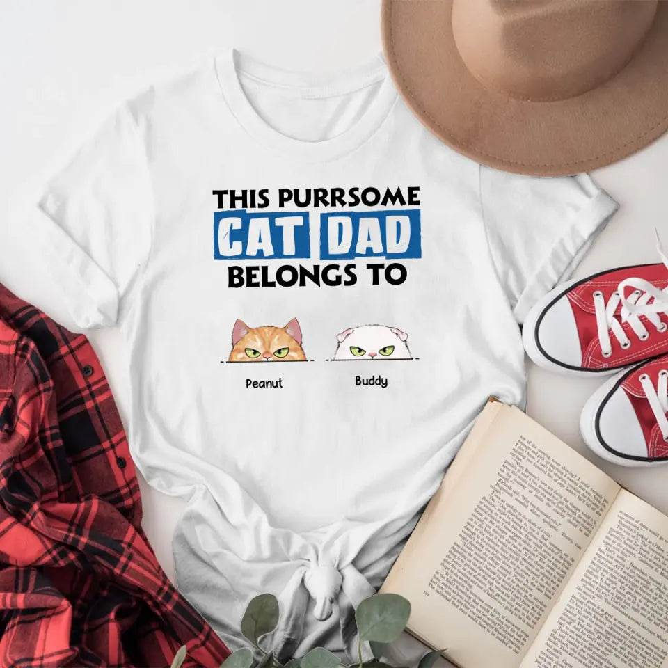 Personalized This Purrsome Cat Dad Belongs To YR2305001YF T-Shirt