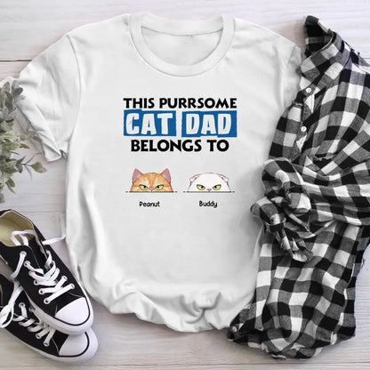 Personalized This Purrsome Cat Dad Belongs To YR2305001YF T-Shirt