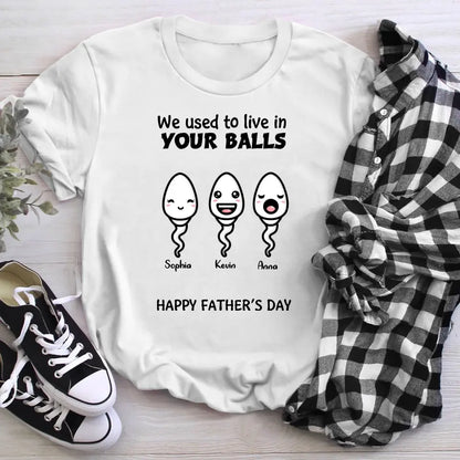 Personalized Little Cute Kids Happy Father's Day T-Shirt