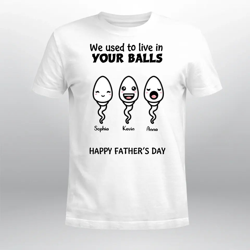 Personalized Little Cute Kids Happy Father's Day T-Shirt