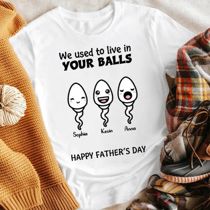 Personalized Little Cute Kids Happy Father's Day T-Shirt