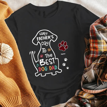 Personalized Happy Father's Day To Best Dog Dad T-Shirt