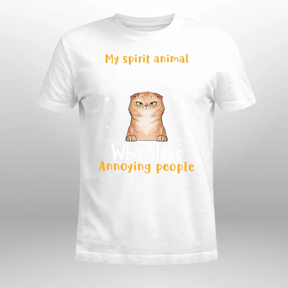 Personalized My Spirit Animal Is A Grumpy Cat T-Shirt