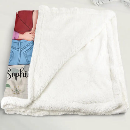 Personalized Dear Mom Fleece Blanket