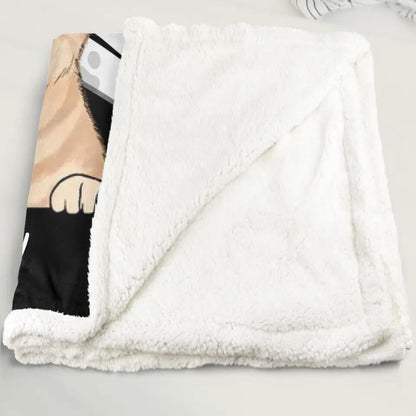 Personalized Peeking Pet Fleece Blanket