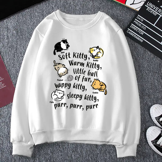 Personalized Soft Kitty Warm Kitty Cat Sweatshirt