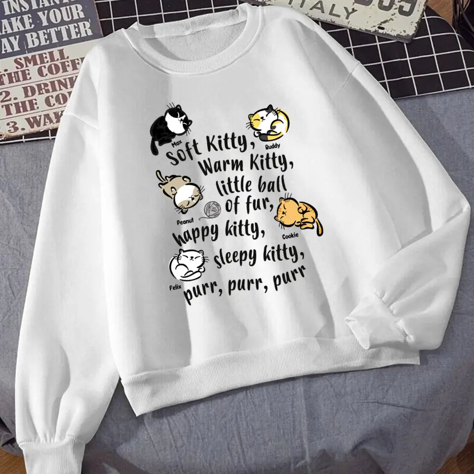 Personalized Soft Kitty Warm Kitty Cat Sweatshirt