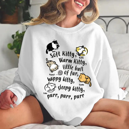 Personalized Soft Kitty Warm Kitty Cat Sweatshirt