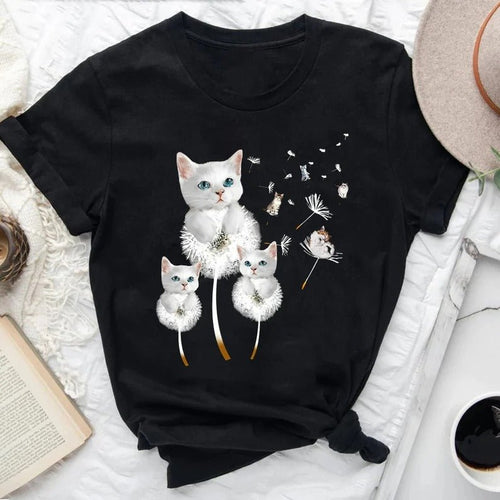 Cat Dandelion XR1402013CL T-Shirt - Cuztom Gift