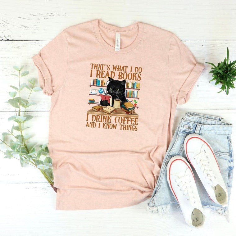 Cute Cat And Book Lover WG0403150CL T-Shirt - Cuztom Gift