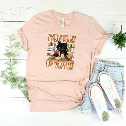 Cute Cat And Book Lover WG0403150CL T-Shirt - Cuztom Gift